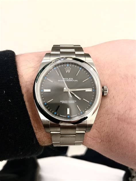 rolex op 39 rhodium vs blue|Rolex oyster perpetual blue.